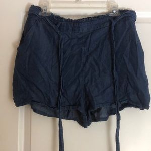 High waisted jean shorts